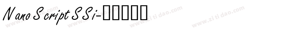Nano Script SSi字体转换